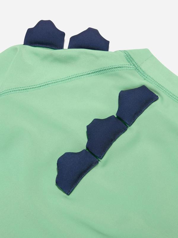 Roarsome Boys Spike The Dinosaur Sun Protective Rash Vest in Green (UPF50+)
