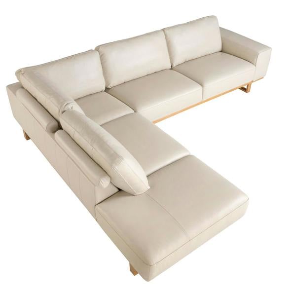 Angel Cerdá Corner sofa in sand leather 6203/6204