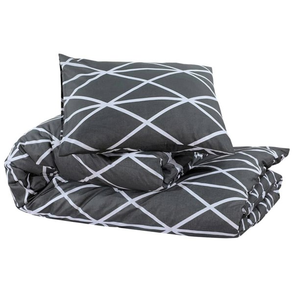 Berkfield Duvet Cover Set Grey 135x200 cm Cotton