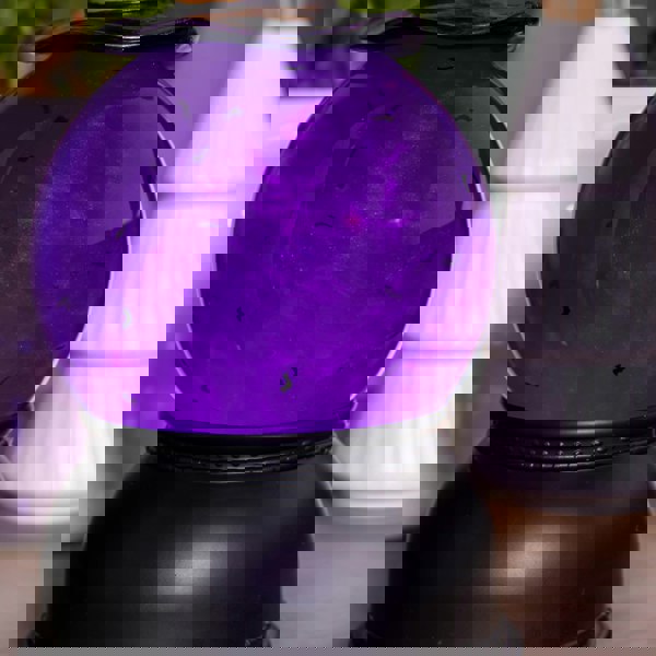 Samuel Alexander 20cm Battery Operated Light up Purple Witch's Hat Water Globe Decoration