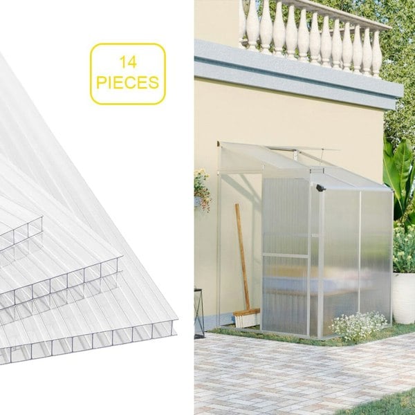 Livingandhome Clear Polycarbonate Sheets for Greenhouse Covering Living and Home 14Pcs