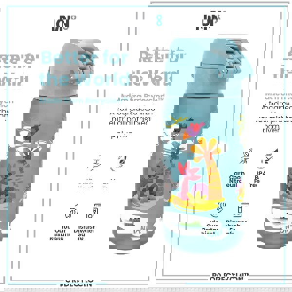 ION8 Leak Proof Kids Water Bottle, Recyclon, Safari, 350ml (12oz)