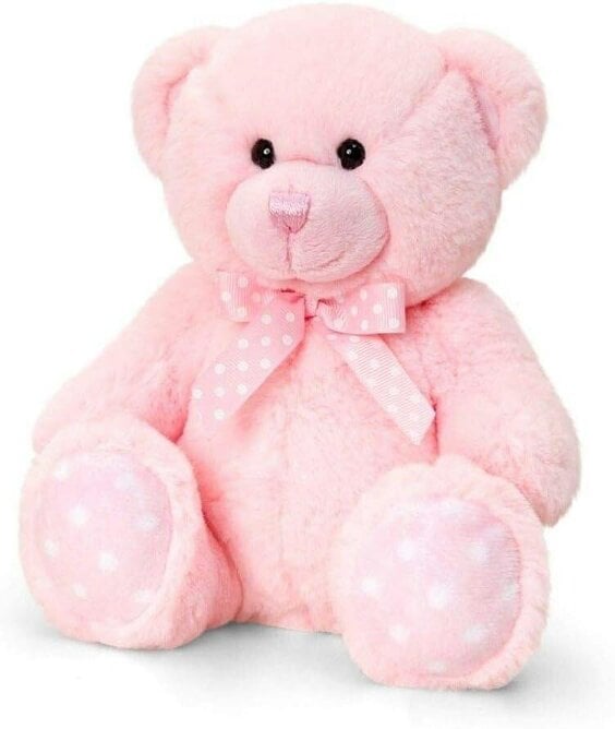 Keel Toys Baby Spotty Bear Soft Toy 25cm – Pink