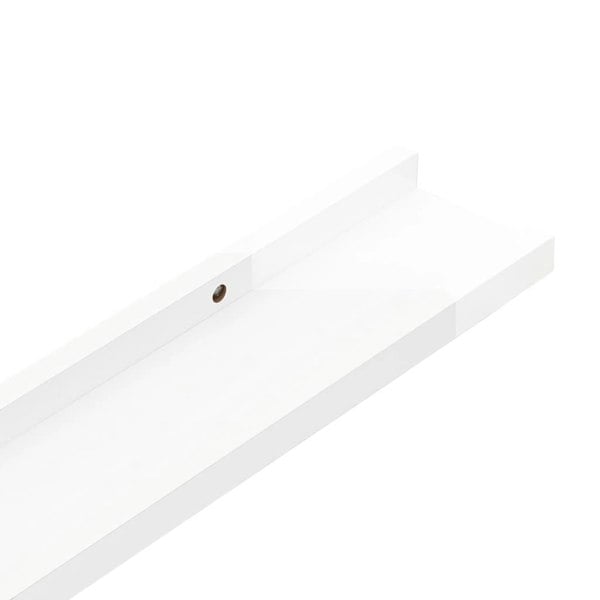 Berkfield Wall Shelves 2 pcs High Gloss White 40x9x3 cm