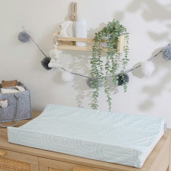 Anti-Roll Changing Mat - Melbourne (Ocean Blue) - The Tiny Bed Company™