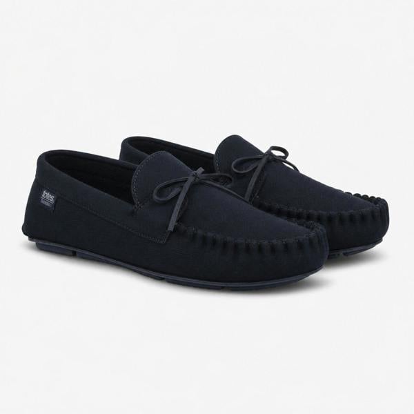 Totes HERRINGBONE LINED MOCCASIN Moccasins   in  Navy