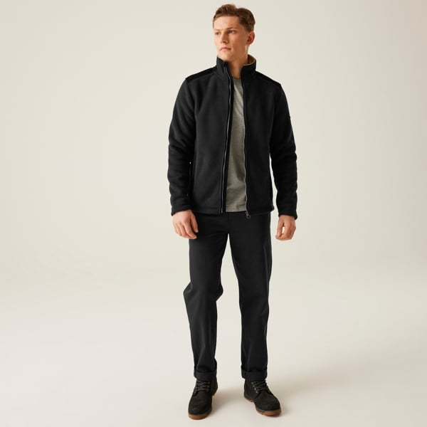 Regatta Mens Faversham Full Zip Fleece Jacket - Black