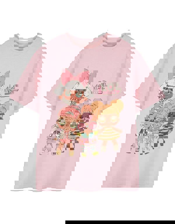 LOL Surprise! Girls Pink Group Short Sleeved T-Shirt