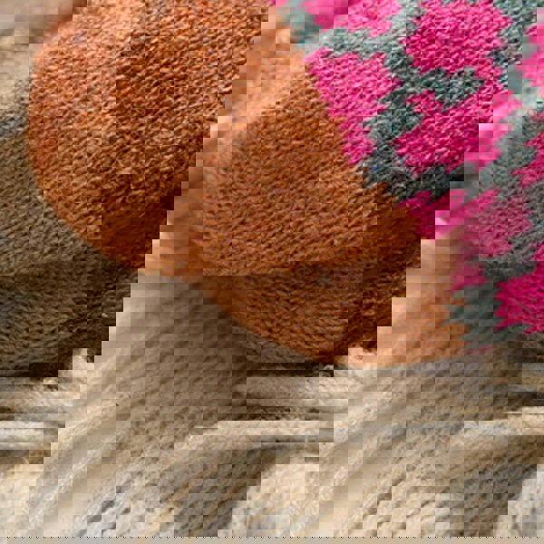 Anysox 5 Pairs Size 5-9 Fashion Socks Colorful Wind-Flowers Cotton Winter Thick Warm Wool Casual for Women Red