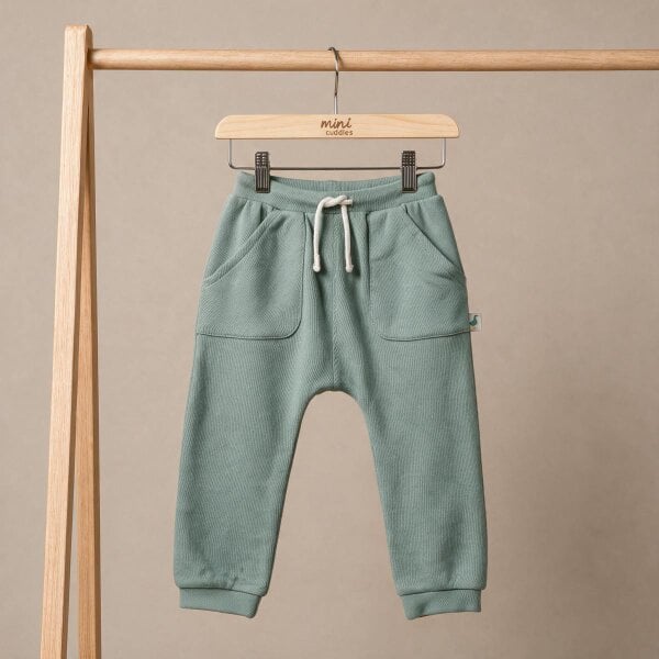 Mini Cuddles Unisex Joggers (Sage Green)