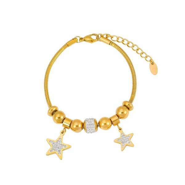 Luxe Tones Stellina Luxe 18ct Gold Plated Star Charm Celestial Bracelet