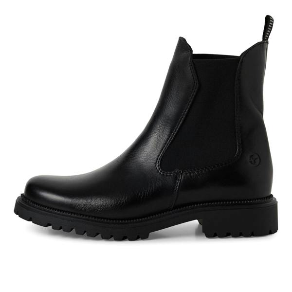 Tamaris Womens Black Leather Classic High Chelsea Ankle Boots