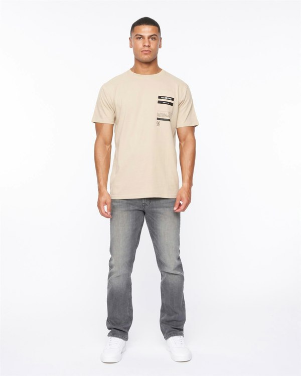 Duck and Cover Heningys T-Shirt - Greige