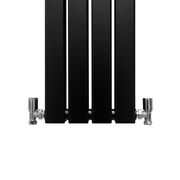 Designer Flat Panel Radiator - Matt Black 1600mm x 280mm)