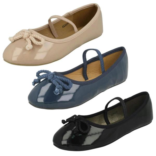 Spot On Girls Spot On Elastic Bar Ballerinas