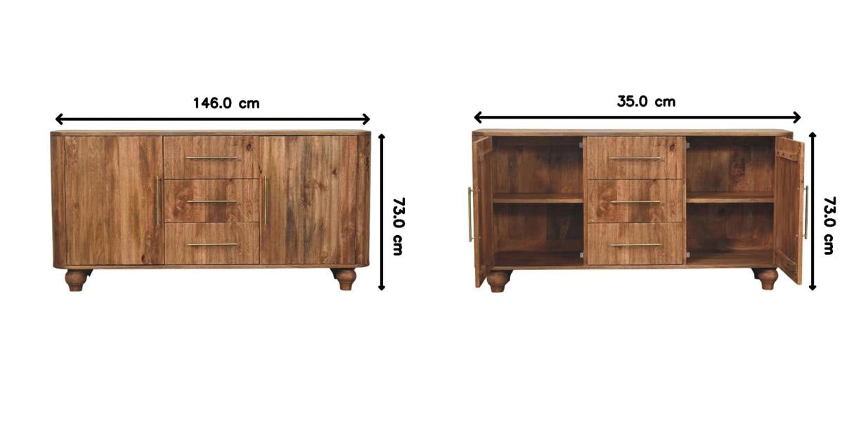 Artisan Furniture Solid mango wood Montara Sideboard