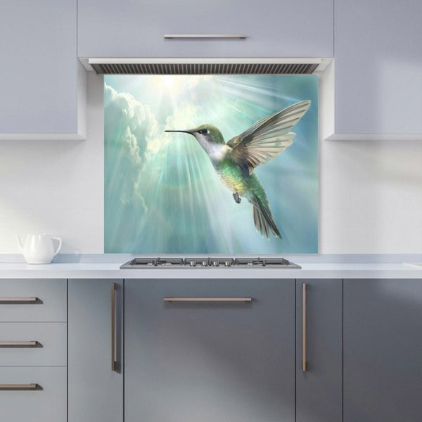 Warren Reed - Designer Hummingbird In A Beautiful Sky Kitchen Splashback