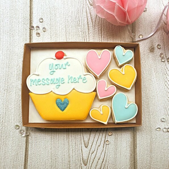 The Cookie Collaboration Giant Personalised Cupcake Cookie LETTERBOX Gift