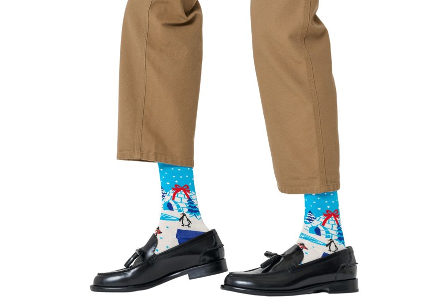 Happy SocksSocks SinglePenguins & Igloos Socks, BlueBoxers & Briefs