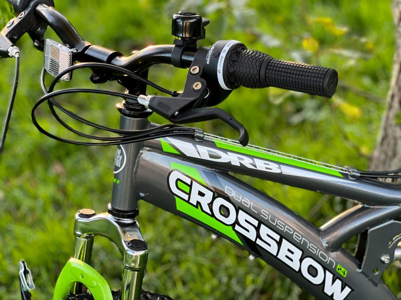 Dallingridge Crossbow Junior Full Suspension Mountain Bike, 24" Wheel - Graphite/Lime