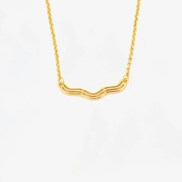 Uchi & Soto Nami Gold Wave Necklace