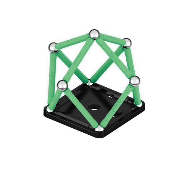 Geomag Glow Recycled Plastic Magnetic Shapes - 25 Pieces