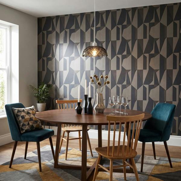 Smoked Grey Pendant Lighting Shade with Scalloped Edge Silhouette Image 6