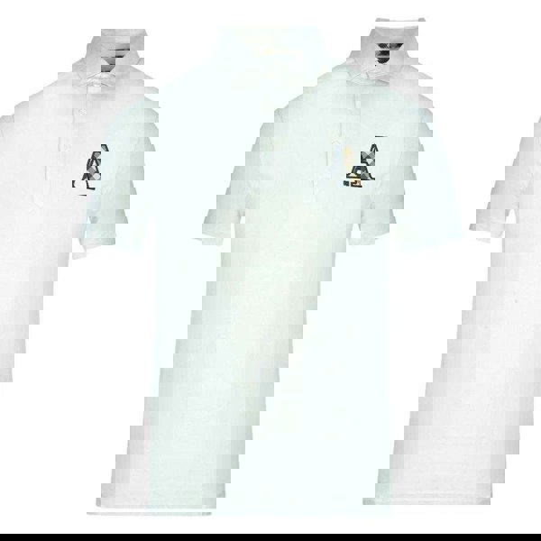 Aquascutum Mens Checked Logo Polo Shirt - White