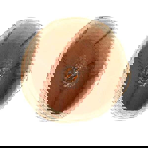 Traditional Natural Woven Rattan Table Lamp with Rubber Wood Base Image 5