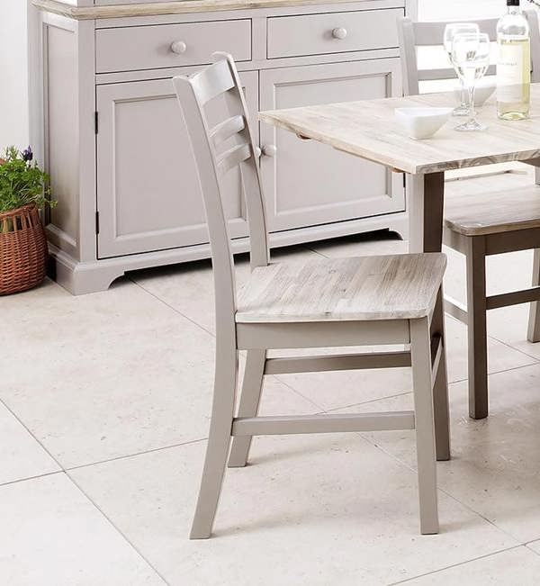 Statement Furniture Florence Wooden Chair Country Style with Acacia Wood Seat