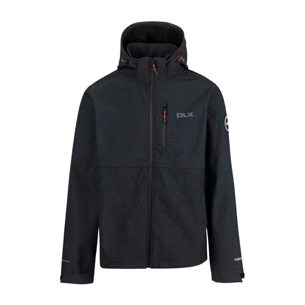Trespass Mens Justin DLX Marl Soft Shell Jacket - Black Marl - 