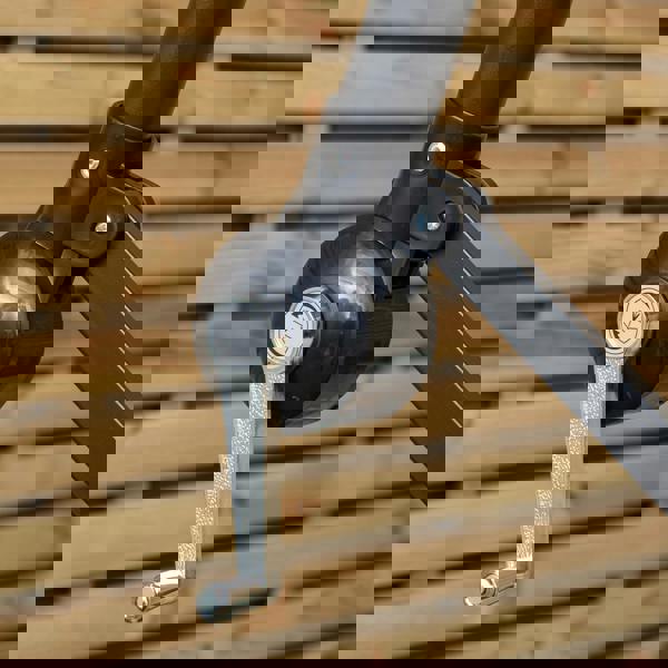 Samuel Alexander 3m Cantilever Banana Garden Parasol in Blue with Crank Handle and Parasol Base Weights Included