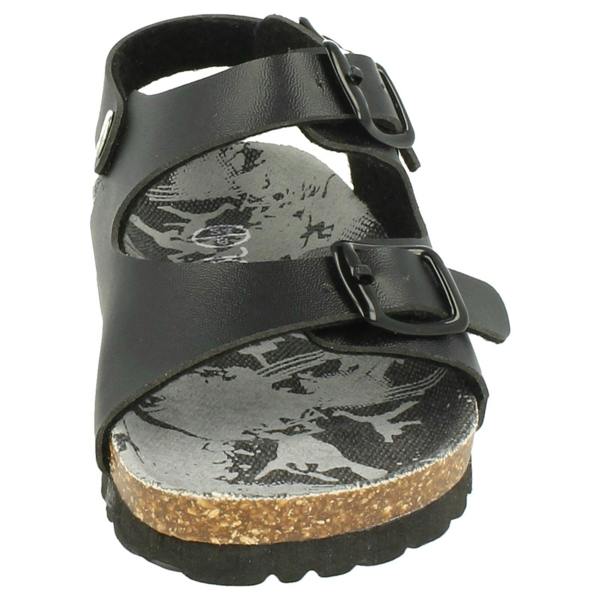 JC Dees Boys JCDees Flat Footbed 2 Buckle Strap Mule Sandal