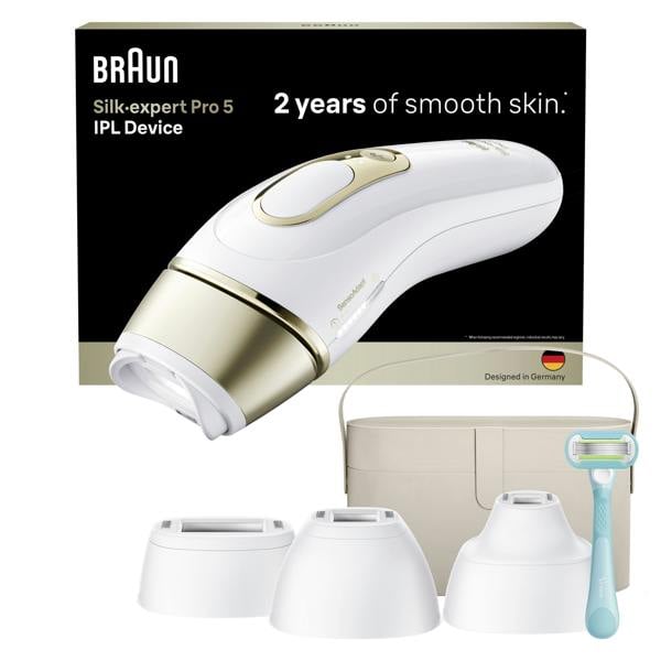 Braun IPL Silk·expert Pro 5, At Home Hair Removal, 4 Attachment Heads, PL5441