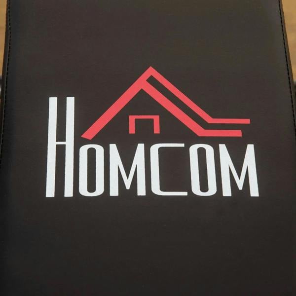 Black bench pad cover with red and white logo graphic