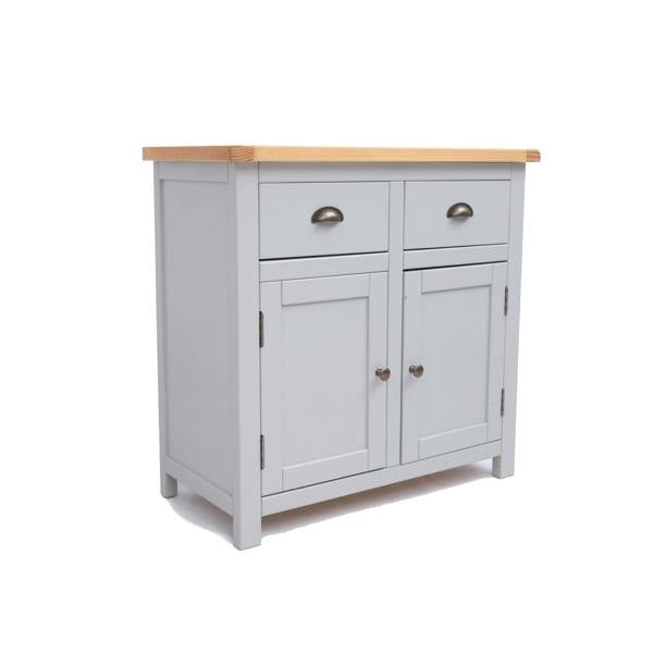 Cabinet Bits Argenta Light Grey 2 Drawer 2 Door Sideboard Brass Cup Handle