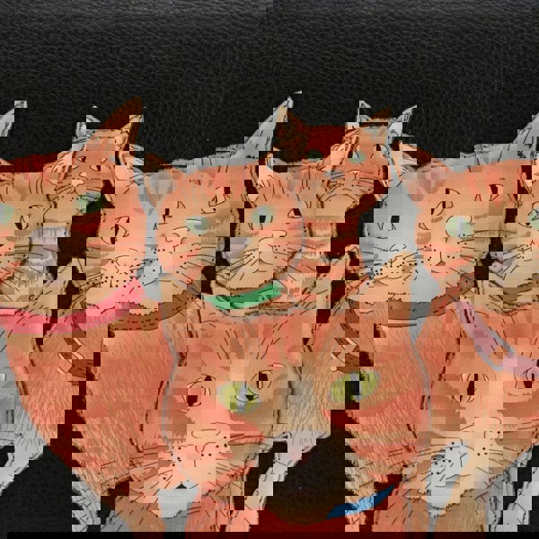 Mala Leather Kitty Crew Small Leather Cross Body Bag with Ginger Cat Appliqué