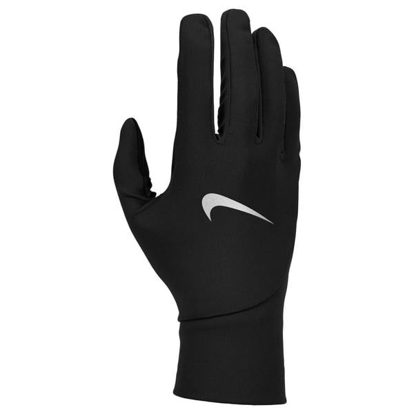 Nike Unisex Adult Pacer Lightweight Solid Snug Fit Running Gloves - Black/Silver - 