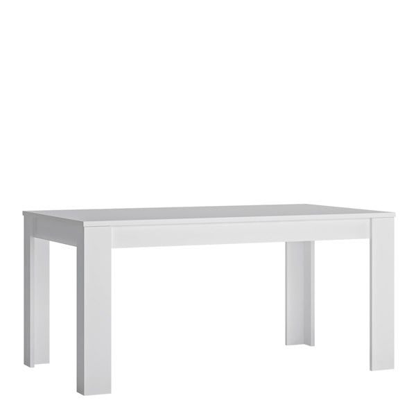 Furniture To Go Lyon Large extending dining table 160/200 cm in White and High Gloss