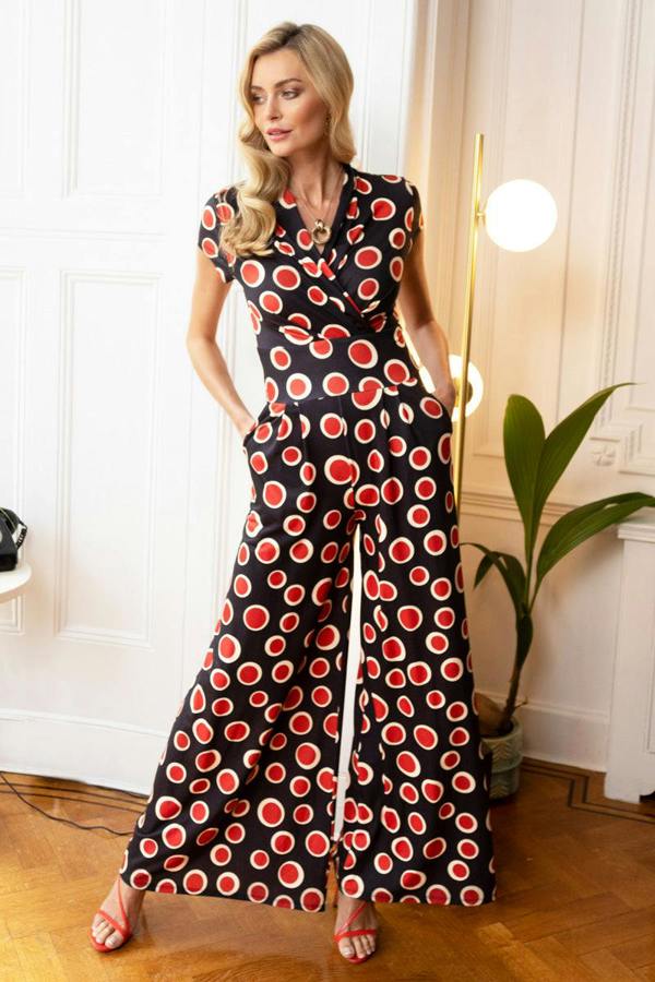 HotSquash Wide Leg Jumpsuit with Cap Sleeves