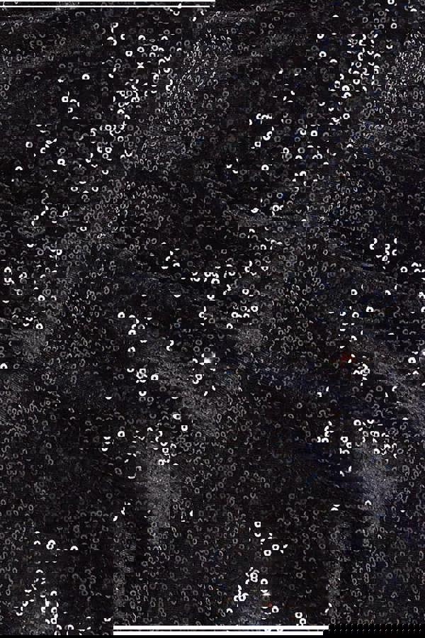 Sequin Velvet Bardot Jumpsuit - Black TR371