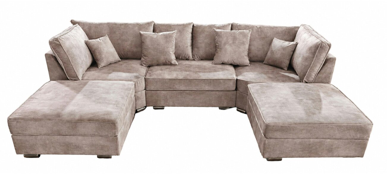 Outdoor Living The Chelsea U-Shaped Modular Corner Sofa with Deep Seat