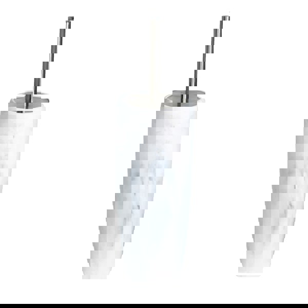 Showerdrape Octavia White Marble & Chrome Toilet Brush & Holder