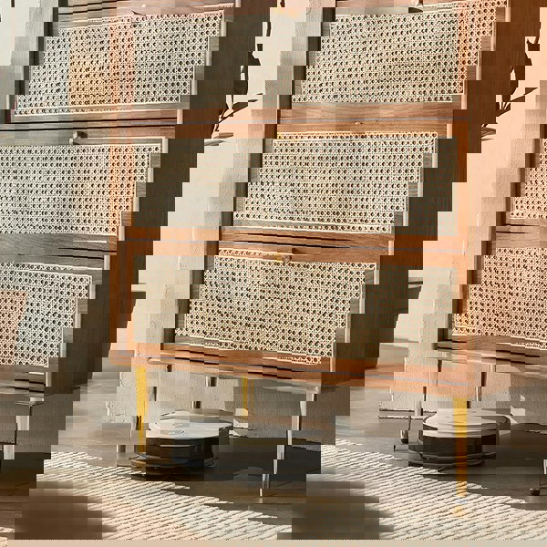 Maasai Tall Sideboard, Rattan & Solid Wood Cabinet-Weilai Concept-Weilai Concept