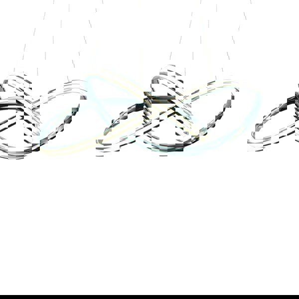 Milagro Cappio Chrome LED Pendant Lamp 36W(130W) Stunning Designer Hanging Ceiling Light With Elegant Chrome Curves