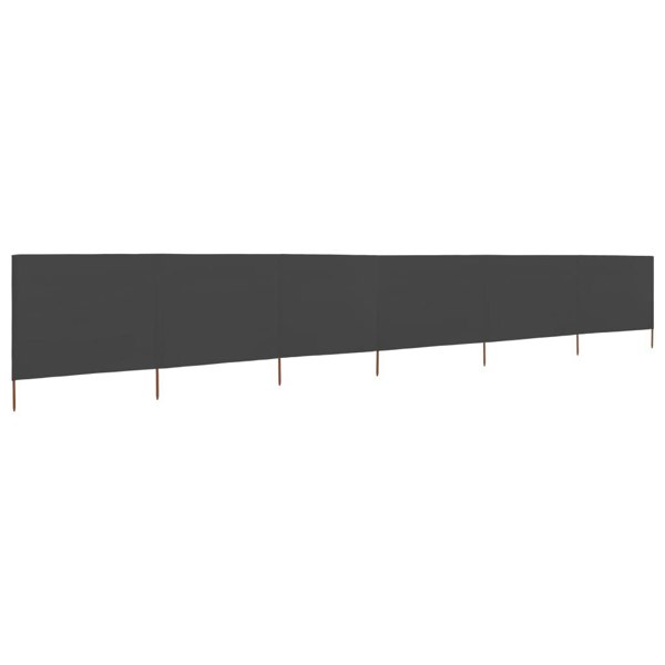 Berkfield 6-panel Wind Screen Fabric 800x80 cm Grey