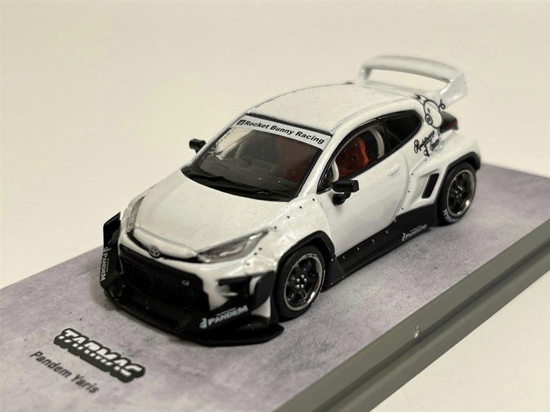 Tarmac Pandem Yaris White 1:64 Scale Tarmac Works T64R080WH