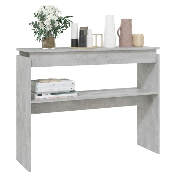 Berkfield Console Table Concrete Grey 102x30x80 cm Engineered Wood