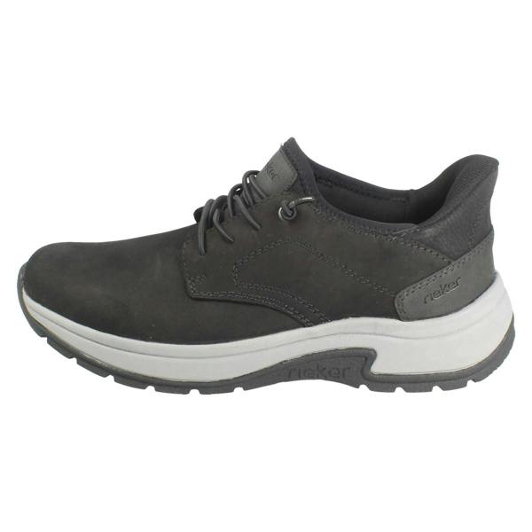 Rieker Mens Rieker Extra Wide Slip On Elasticated Lace Casual Suede Shoes 11050