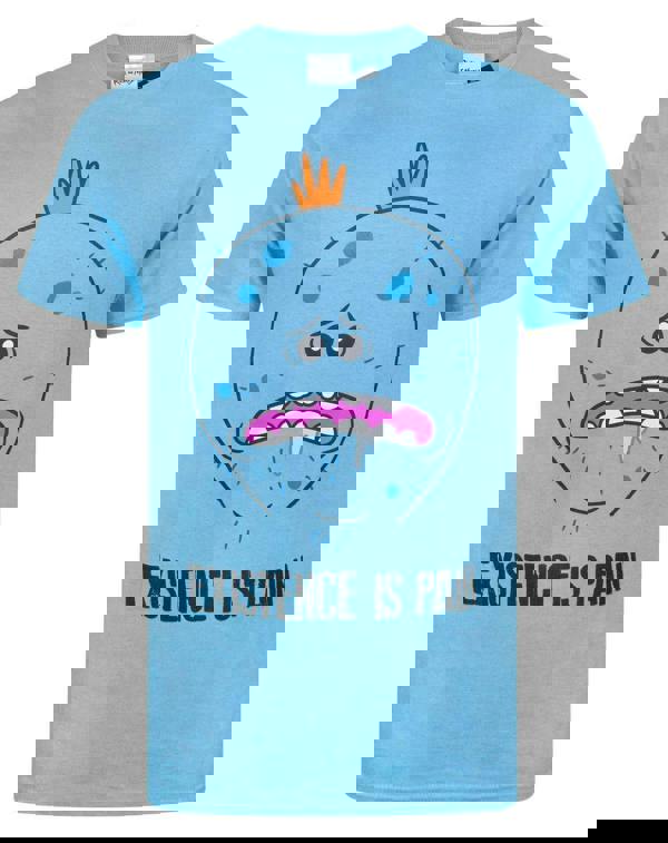 Rick And Morty Mens Blue Mr Meeseeks Short Sleeved T-Shirt